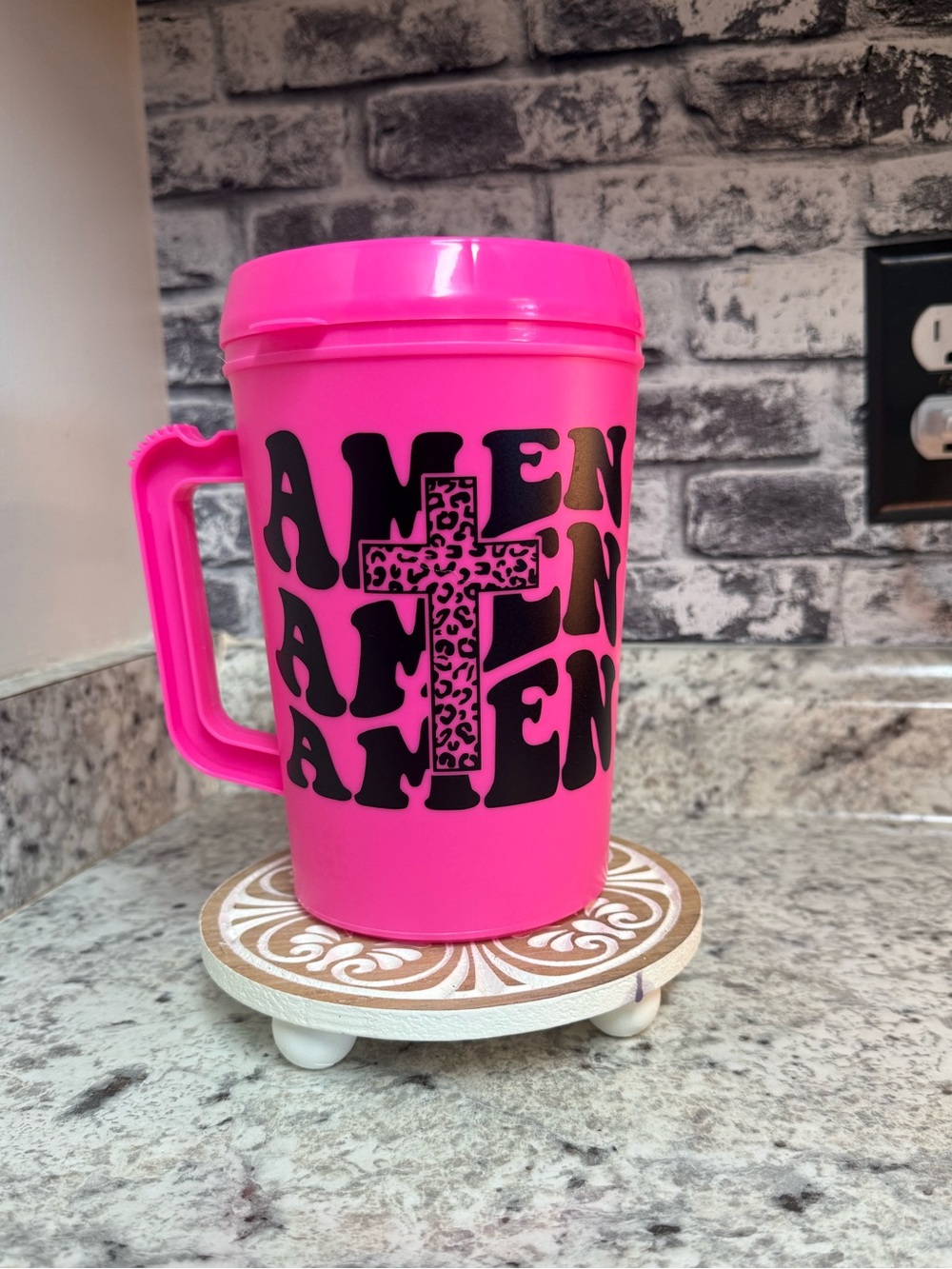 34oz plastic insulated tumbler